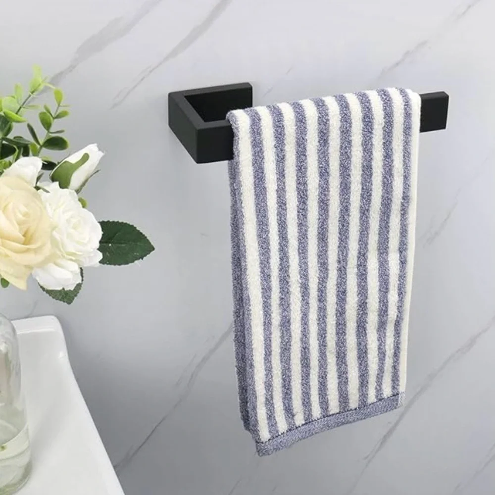 🎁 2 Towel Bars for Hand Towels - Black Modern Metal Matte 9” NWT
